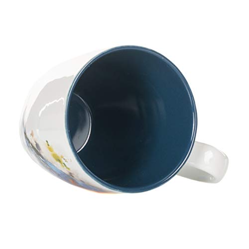 DEMDACO Dean Crouser Bluebird Watercolor Blue On White 16 Ounce Glossy Stoneware Mug With Handle - Image 5