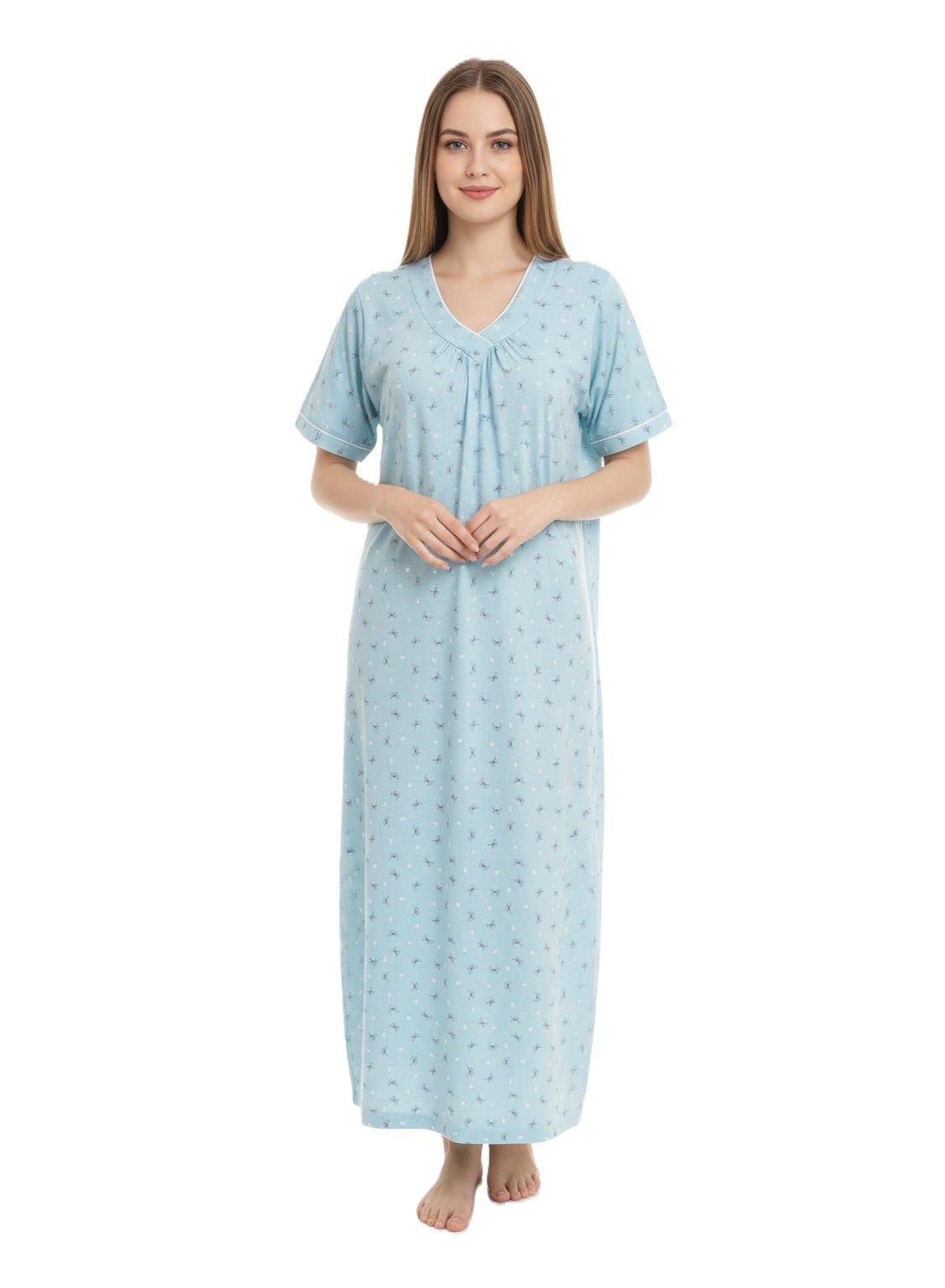 Women’s Long Summer Nightgown – Cotton Soft