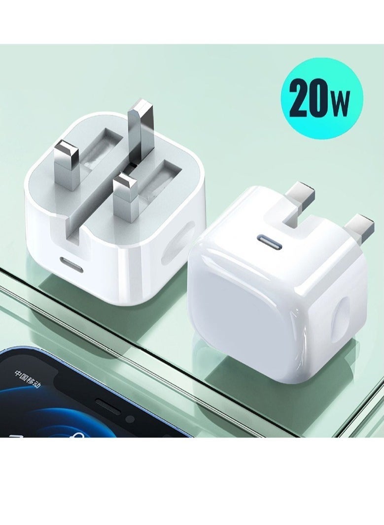 شاحن سريع آيفون [معتمد من MFi] محول طاقة USB C بقوة 20 واط مع كابل بطول 3 أقدام متوافق مع آيفون 13/13 برو/12 برو/12 ميني/11/11 برو/XS/ماكس/XR/X/8 بلس/SE 2020، آيبود، آيباد ميني برو - Image 3