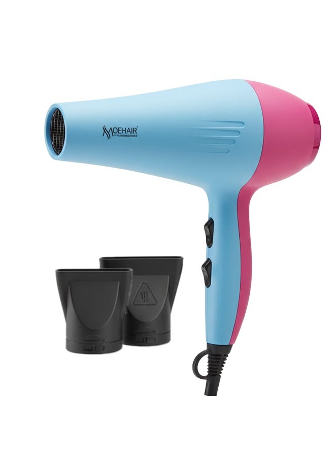MoeHair Professional Hair Dryer 5000W with Ionic & Keratin Protection, MO-7182 Hot & Cold Air, Fast Drying and Frizz Control Blow Dryer for All Hair Types , Lightweight Design for Home & Salon Use - Image 1