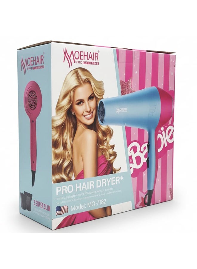 MoeHair Professional Hair Dryer 5000W with Ionic & Keratin Protection, MO-7182 Hot & Cold Air, Fast Drying and Frizz Control Blow Dryer for All Hair Types , Lightweight Design for Home & Salon Use - Image 3