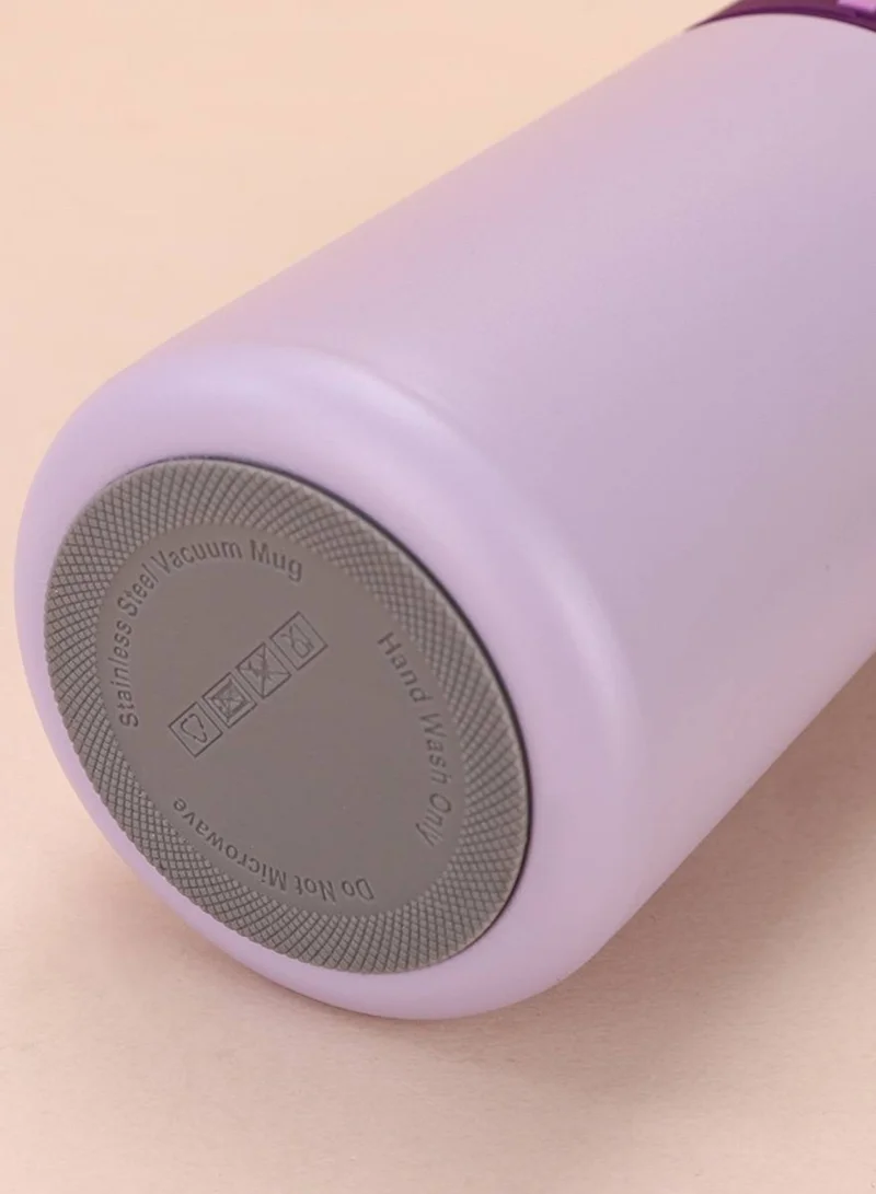Mobcos 304 Stainless Steel Double Wall Vacuum Insulated Cup with Bounce Lid Straw 650ml Hiking Sports Water Bottle (Purple)