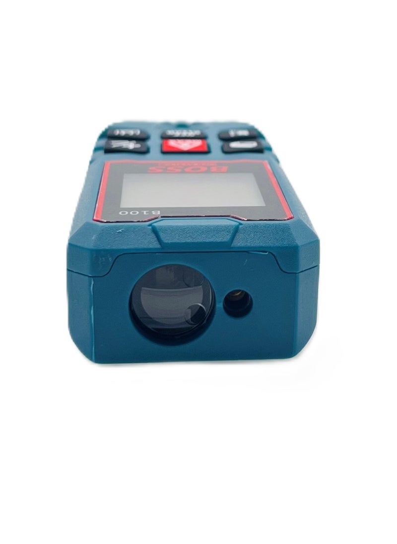 Boss Lifestyle 100M Laser Distance Measure Meter with 1 Bubble Level, Min/In/Ft Unit Switching, LCD Backlit Display, Pythagorean Mode, Area and Volume