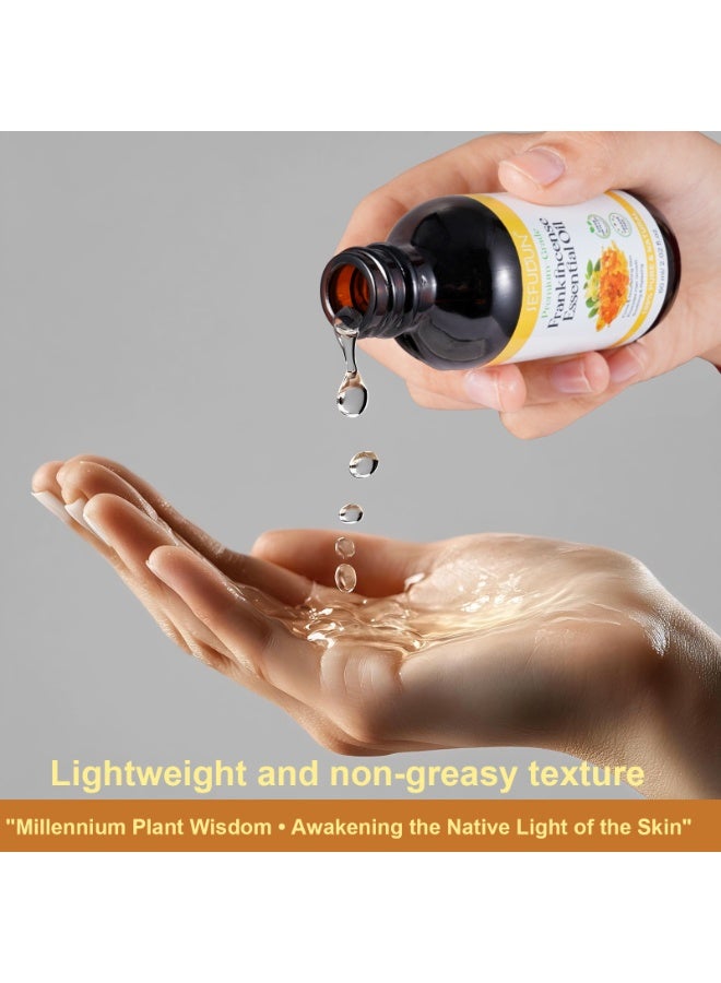 Sefudun 60ml Frankincense Essential Oil Premium 100% Pure and Natural Frankincense Oil for Hair Growth Deeply Nourishing Moisturizing Soothing Relaxing for Skin Hair Care and Aromatherapy - Image 2