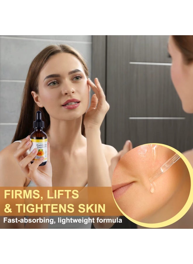 Sefudun 60ml Frankincense Essential Oil Premium 100% Pure and Natural Frankincense Oil for Hair Growth Deeply Nourishing Moisturizing Soothing Relaxing for Skin Hair Care and Aromatherapy - Image 5