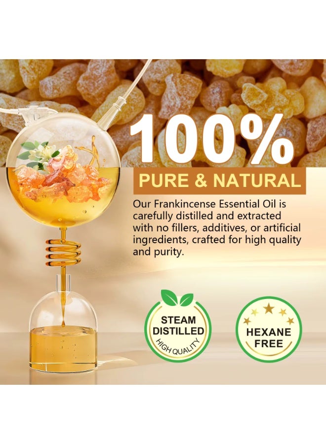 Sefudun 60ml Frankincense Essential Oil Premium 100% Pure and Natural Frankincense Oil for Hair Growth Deeply Nourishing Moisturizing Soothing Relaxing for Skin Hair Care and Aromatherapy - Image 4