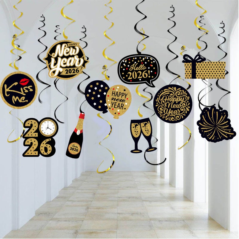 2025 New Years Eve Party Decorations 10 New Year spiral ornaments 