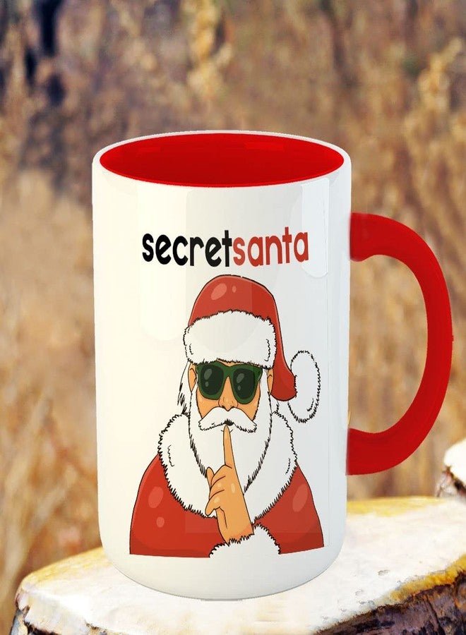 YaaNaa - Printed Christmas Coffee Mug, Christmas Gifts - Santa Secret1, Secret Santa Gifts, Gifts for Wife, Husband, Daughter, Friends, R3546-RD - Image 3