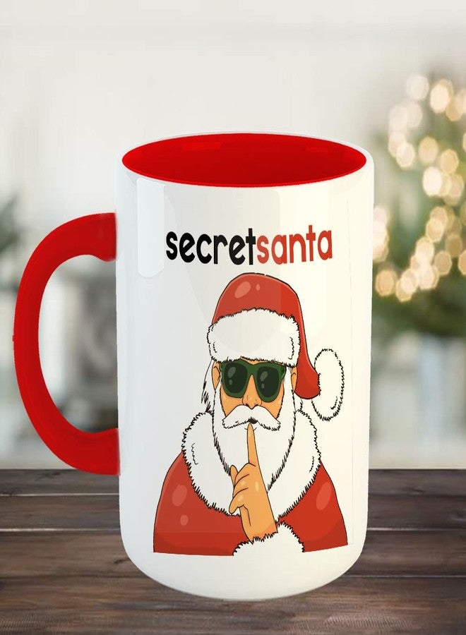 YaaNaa - Printed Christmas Coffee Mug, Christmas Gifts - Santa Secret1, Secret Santa Gifts, Gifts for Wife, Husband, Daughter, Friends, R3546-RD - Image 2