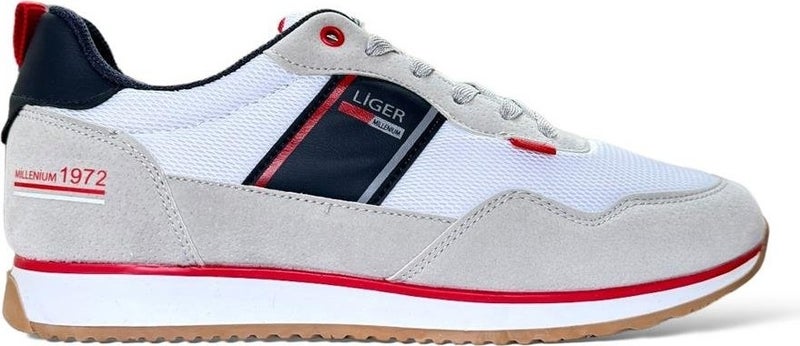 Liger Men's Casual Sneaker Sports Shoes White - Navy Blue  - Image 5