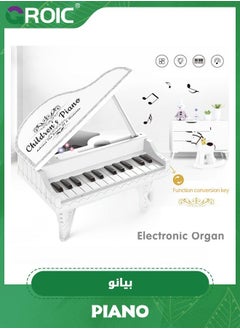 GROIC Piano Toy for Kids,24 Keys Multifunctional Musical Electronic Toddlers,Piano Keyboard with LED light, 24 Piano,Musical Instrument Toys(White)  - Image 4