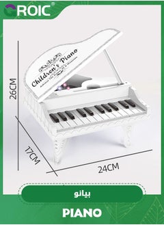 GROIC Piano Toy for Kids,24 Keys Multifunctional Musical Electronic Toddlers,Piano Keyboard with LED light, 24 Piano,Musical Instrument Toys(White)  - Image 2