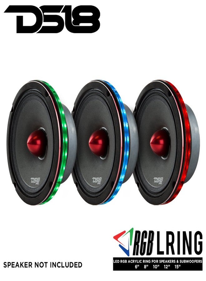 DS18 LRING6 LED RGB Speaker Ring Waterproof 6.5-Inch - Millions of Colors to Choose from When Install with an RGB Module or One Color When Install Without The RGB Module - Image 4