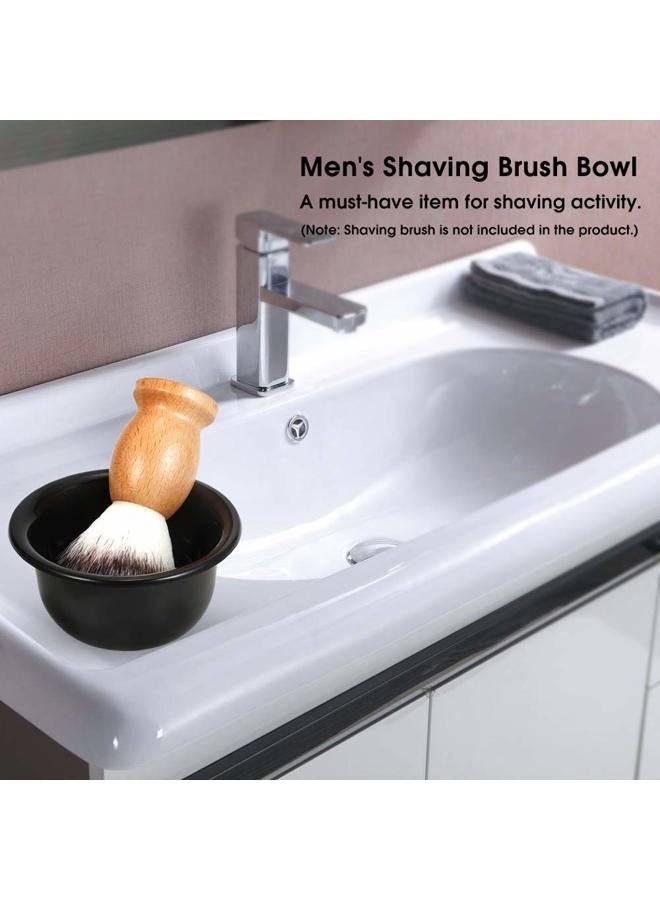Luzen 1Pc Men's Plastic Shaving Soap Bowl Reusable Shaving Mug Shaving Cup Smooth Shaving Mug Bowl for Shaving Soap and Cream, Black - Image 4