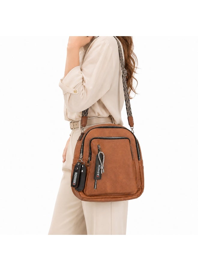 Women’s Convertible Shoulder Bag and Backpack with Multiple Zipper Pockets – Practical Everyday Bag for Work, College, Shopping and Travel - Image 4