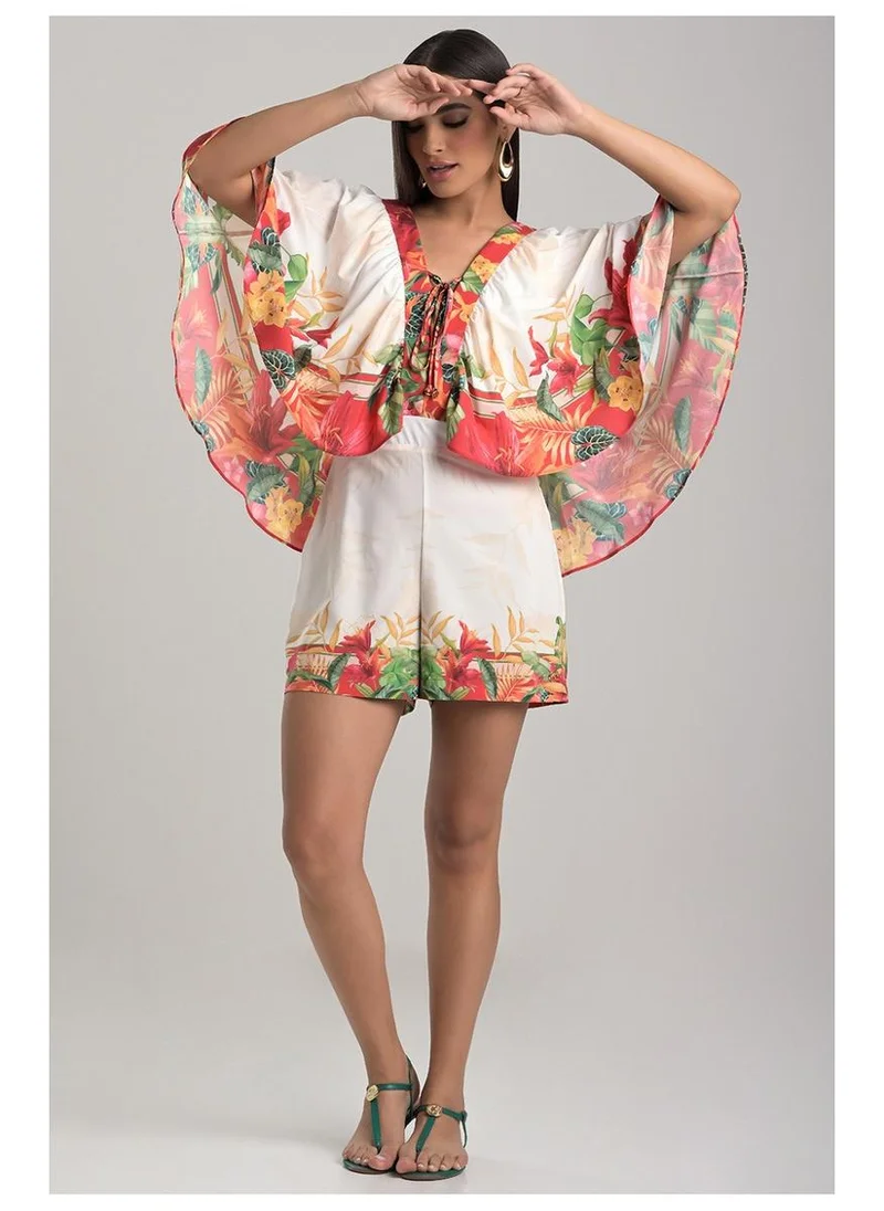 Carmen Steffens  Gode Sleeve Printed Romper for Women | Best Price UAE