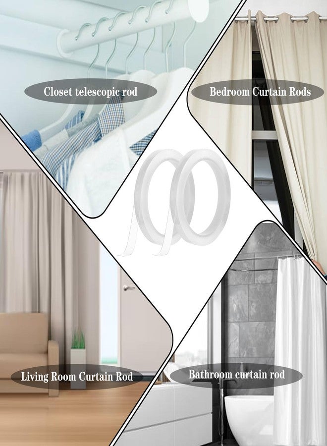 Neyauo Curtain Glide Tape Curtain Rod Tape Curtains Ring Smooth Tapes for Shower and Drapery Adhesive Strips, Easy DIY Installation(2 Rolls) - Image 5