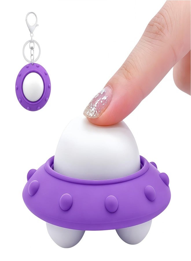 ZREVSB Flying Saucer Fidget Keyboard Toy, Silent Clicker Keychain Fidget Toy, Crisp Sound Stress Relief Anxiety Toy for Adults, Portable Focus Sensory Toy for Office Travel Home - Image 1
