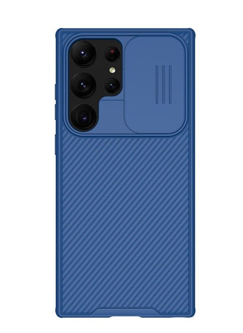 Samsung Galaxy S23 Ultra Case with Slide Camera Design, 360 Full Body Coverage Shockproof Cover, Soft TPU & Hard PC Back Phone Case, Anti -Fall Airbag &Anti-fingerprint Protective Case (Blue)