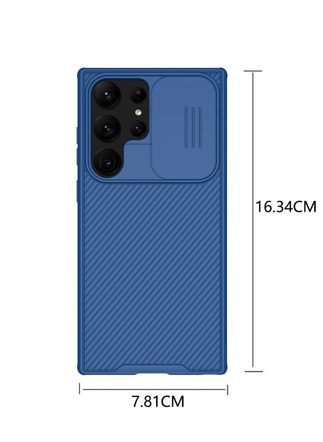 Nillkin - Samsung Galaxy S23 Ultra Case with Slide Camera Design, 360 Full Body Coverage Shockproof Cover, Soft TPU & Hard PC Back Phone Case, Anti -Fall Airbag &Anti-fingerprint Protective Case (Blue) - Image 1