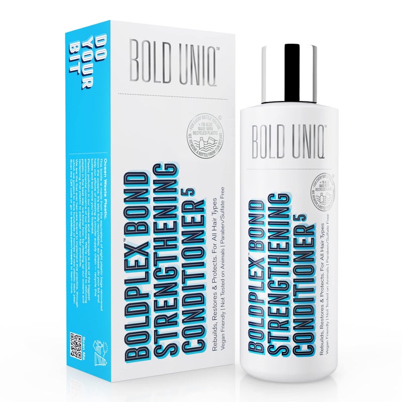 BOLD UNIQ BoldPlex 5 Bond Strengthening Protein Conditioner for Dry Damaged hair - Hydrating Formula for Curly, Dry, Colored, Frizzy, Broken or Bleached Hair Types. Cruelty-free & Vegan - Image 1