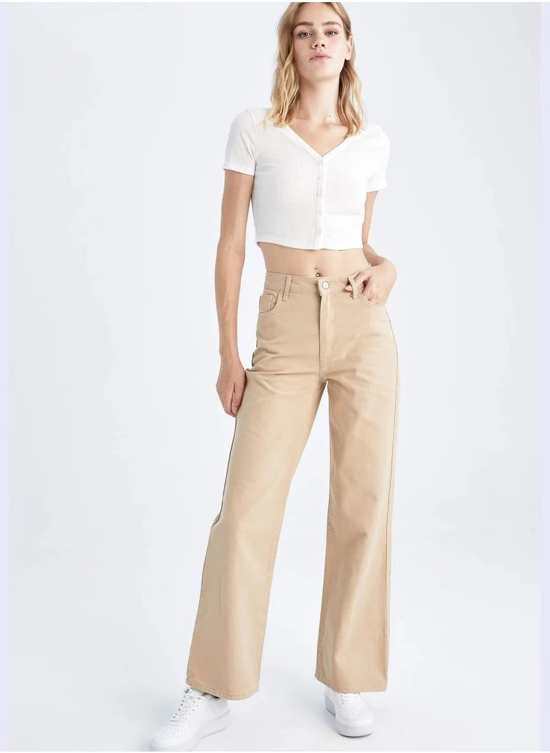 ديفاكتو Woman Wide Leg Woven Trousers
