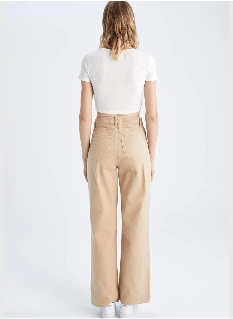 ديفاكتو Woman Wide Leg Woven Trousers