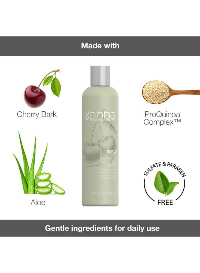 ABBA Gentle Conditioner - Cherry Bark & Aloe - Nourishes & Calms Sensitive Skin & Scalps - Mild Conditioning - For Sensitive Skin - Gentle Formula - Delivers Softness - 8 fl oz/236 ml - Image 3