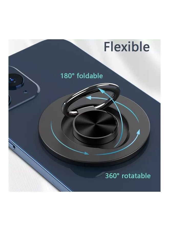 NIBEMINENT Metal Grip Magnetic Ring Holder Compatible With Apple iPhone 12/13 Mini/Pro/Max And All MagSafe Accessories Black  - Image 5
