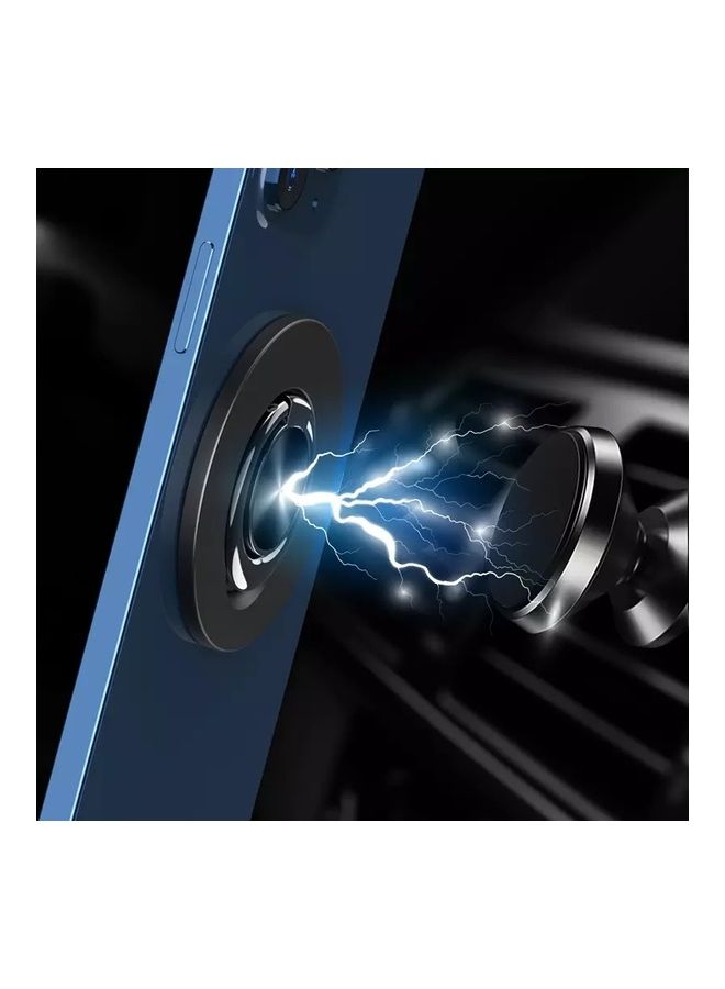 NIBEMINENT Metal Grip Magnetic Ring Holder Compatible With Apple iPhone 12/13 Mini/Pro/Max And All MagSafe Accessories Black  - Image 4