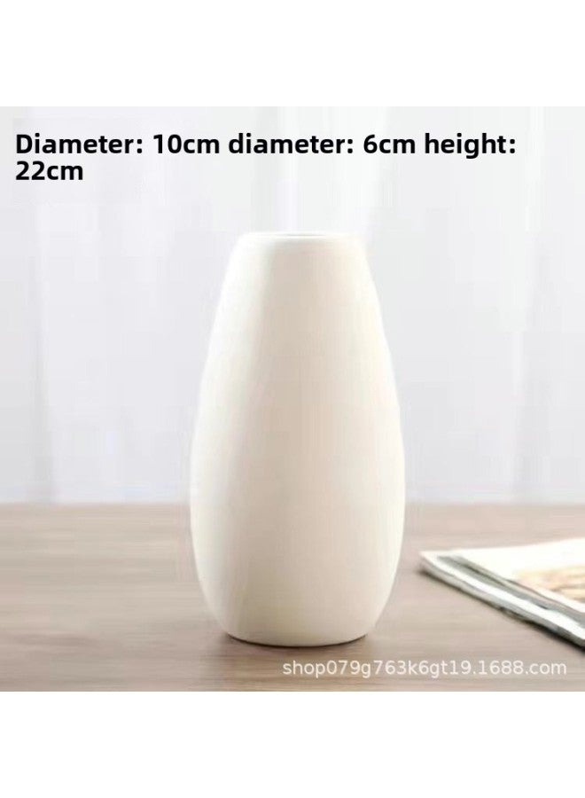 Beauenty Plain Embryo White Embryo Vase Vase Ceramic Art Coloring Water Extension Material Kindergarten Parent-child Painting Non-gypsum-Color:118#Vase  - Image 5