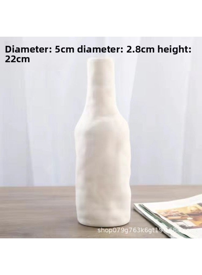 Beauenty Plain Embryo White Embryo Vase Vase Ceramic Art Coloring Water Extension Material Kindergarten Parent-child Painting Non-gypsum-Color:118#Vase  - Image 1