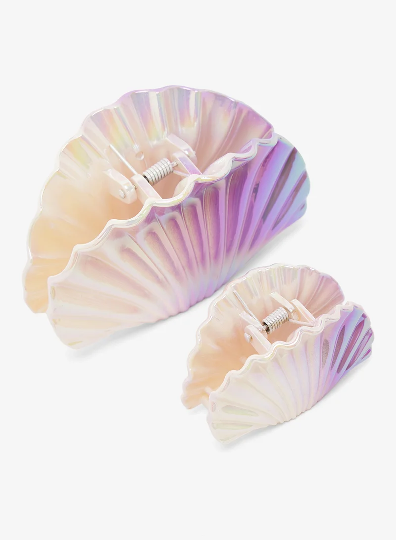 Ginger 2PK Pastel Sea Shell Hair Claw