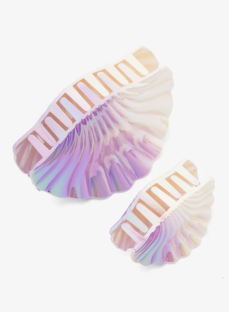 Ginger 2PK Pastel Sea Shell Hair Claw