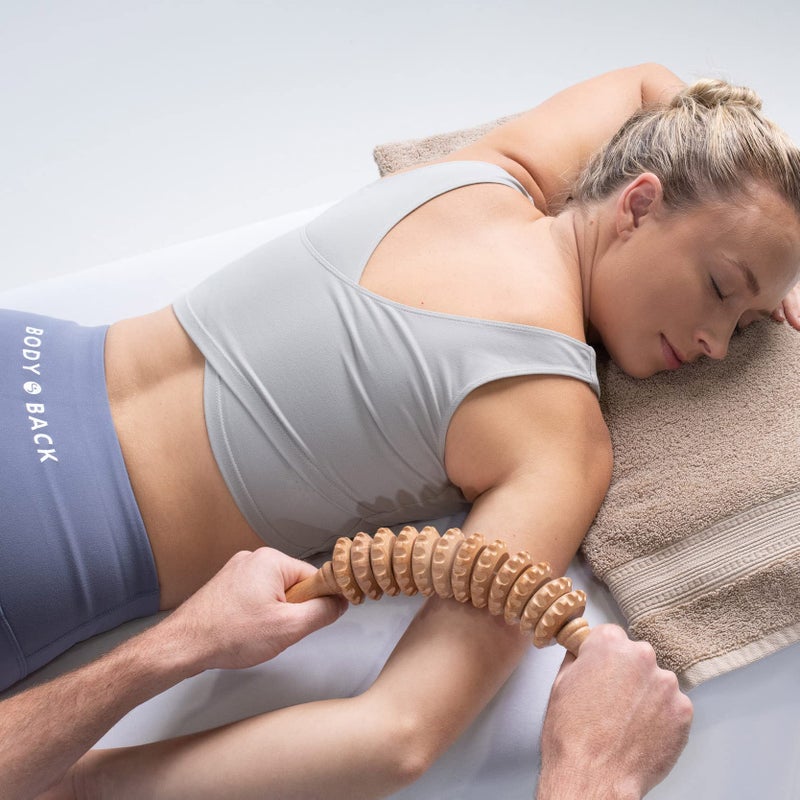 Body Back Wood Therapy Curved Roller for Maderoterapia, Lymphatic Drainage, Cellulite Massage, and Massage Rolling, Natural Muscle Massage Stick Tool for Massage and Relaxation - Image 3
