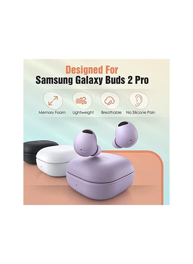 Memory Foam Ear Tips Compatible With Galaxy Buds 2 Pro 3 Size Foam Tips Replacement For Galaxy Buds 2 Pro Black