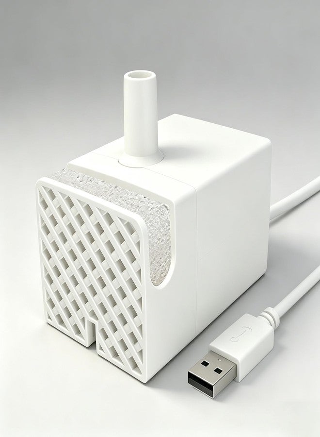 لوتي نافورة مياه هادئة للغاية للحيوانات الأليفة، مضخة بديلة HB-202، محرك غاطس USB مع كابل بطول 1.4 متر (4.9 قدم) لأحواض مياه القطط والكلاب المصنوعة من الفولاذ المقاوم للصدأ سعة 2 لتر/68 أونصة، متوافقة مع سلسلة الموديلات PWF-002، WF020، WF050، WF210 - Image 1