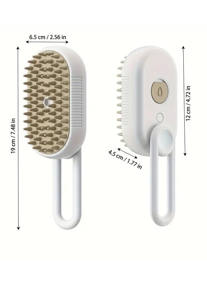 Generic - Cat Steam Brush, 3 in 1 Cat Steam Brush, Cat Massage Brush, USB Pet Grooming Brush, Hair Remover and Pet Supplies - Image 1