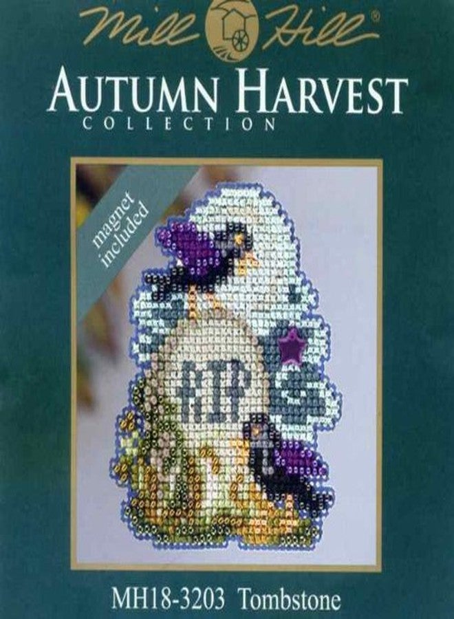 Mill Hill Tombstone Beaded Counted Cross Stitch Ornament Kit MH183203 2013 Autumn Harvest - Image 2