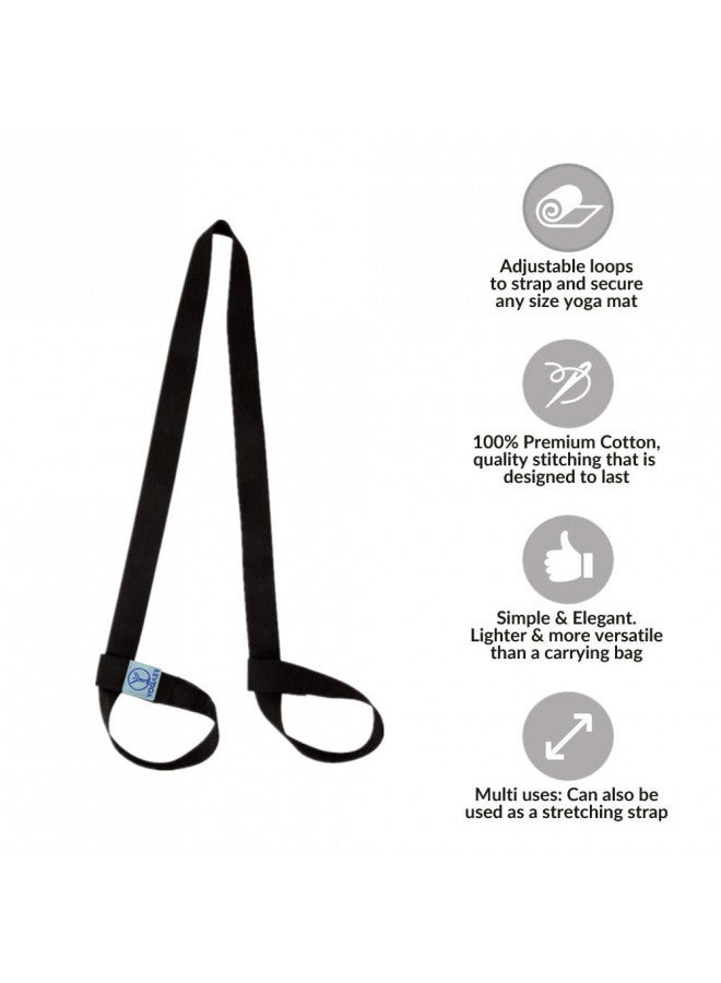YOGAER YOGAER Yoga Mat Carrier Strap, Adjustable Thick Straps Sling for Carrying Large Mats, Stretching Band - Image 1