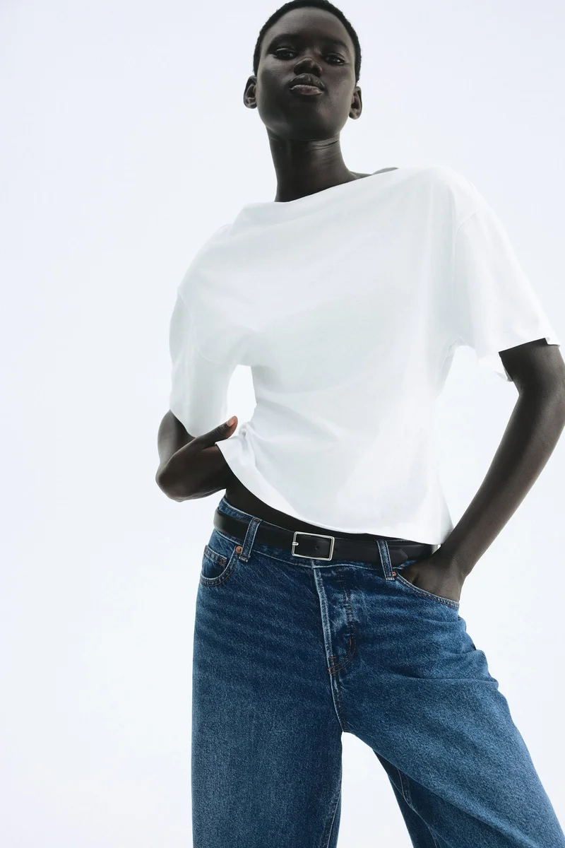 H&M Boat-neck cotton top