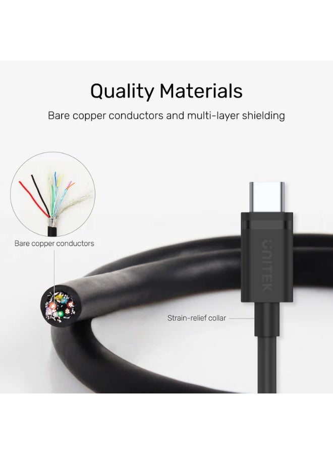 UNITEK كابل شحن ومزامنة UNITEK USB 3.0 إلى USB-C - قابس قابل للعكس، نقل بيانات سريع، متوافق مع MacBook و Chromebook Pixel - Image 4