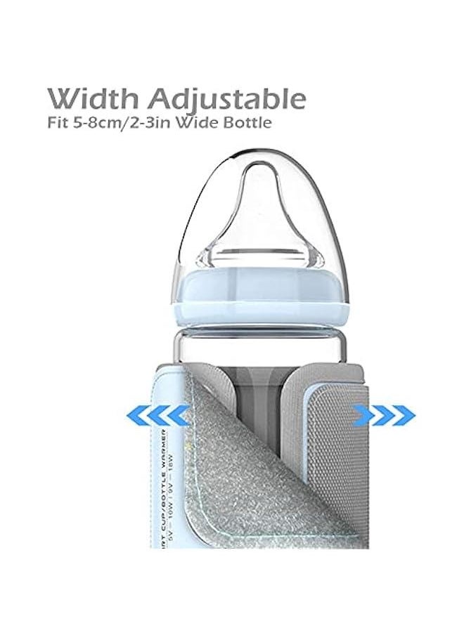 Generic - Portable Baby Portable Bottle Warmer - 40-50 Degrees Adjustable - Smart Travel Bottle Heater for Breastmilk Milk Water, Fast Milk Warmer for Baby, Blue, 40-50℃ Adjustabl - Image 1