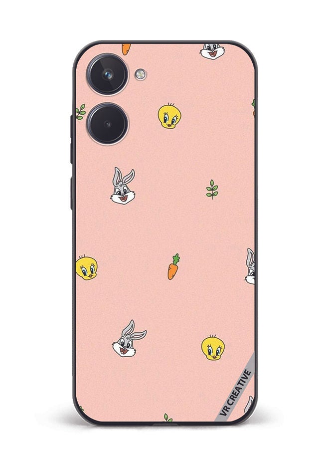 VR CREATIVE Protective Case Cover For Realme 10 Bunny Design Multicolour - Image 1