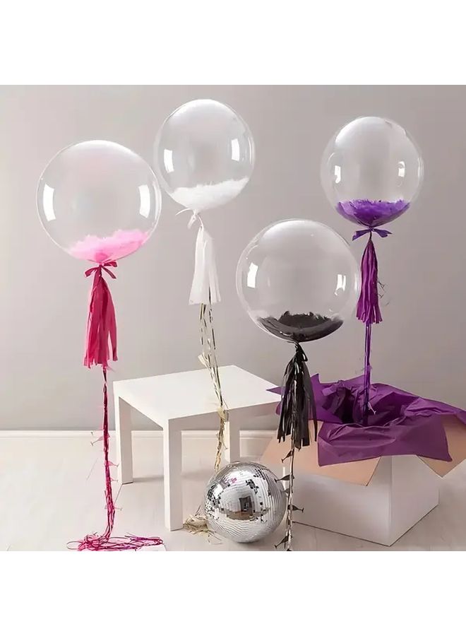 Clear Bob Bubble Balloons 18 Inches Pack of 10 for Weddings Birthdays Parties - Image 1