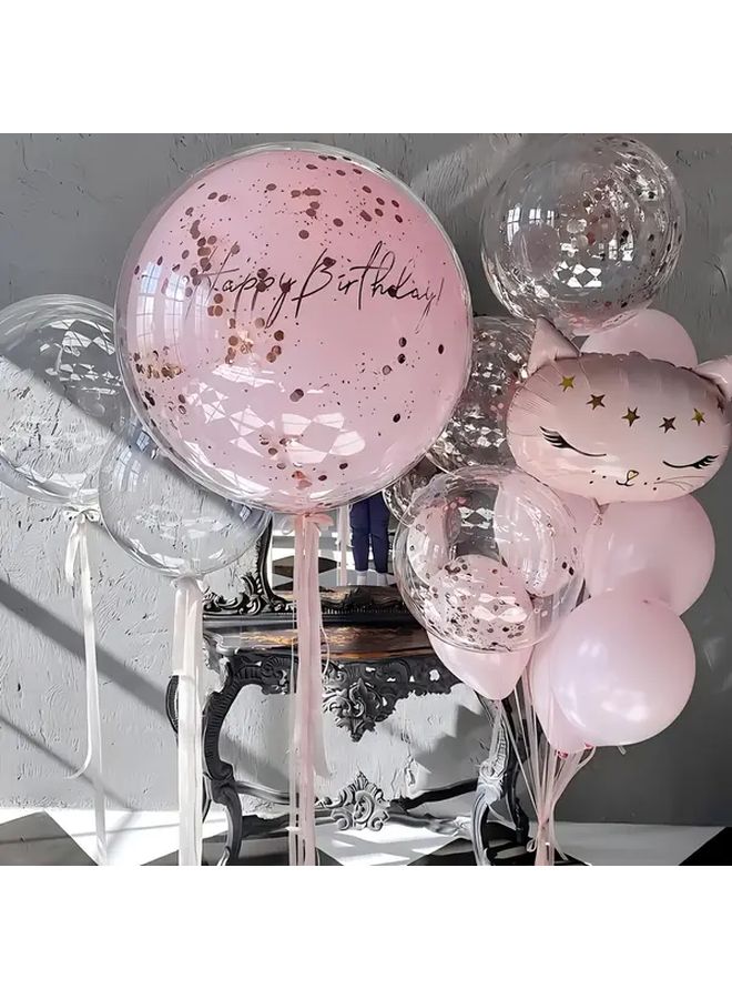 Clear Bob Bubble Balloons 18 Inches Pack of 10 for Weddings Birthdays Parties - Image 4