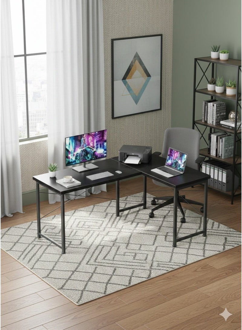Gaming table with round angle and removable shelf for home, office and workstation - Image 1
