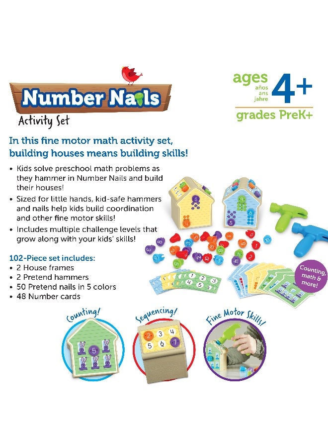 ليرننج ريسورسز مجموعة أنشطة أظافر الأرقام من Learning Resources، لعبة رياضيات لمرحلة ما قبل المدرسة للعد والتسلسل، لعبة لتنمية المهارات الحركية الدقيقة والرياضيات المبكرة، للأعمار من 3 سنوات فما فوق - Image 5