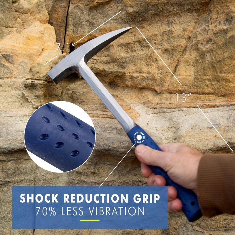 ESTWING Rock Pick - 22 oz Geology Hammer with Pointed Tip & Shock Reduction Grip - E3-22P - Image 2