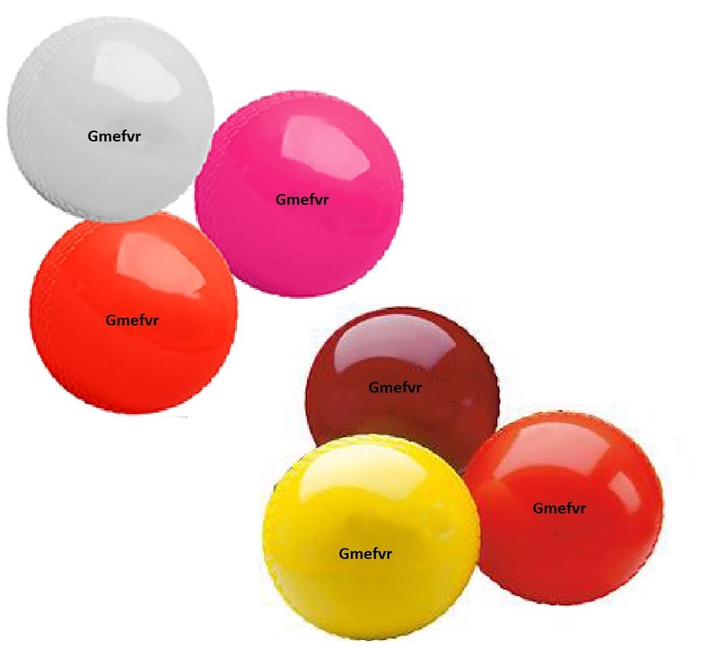 Gmefvr plastic Cricket Ball Cricket Tennis, Wind Ball, i10 Balls for Practice and T-20 Playing Balls (Multi Color Wind Balls 6 Pcs) - Image 1